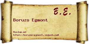 Boruzs Egmont névjegykártya